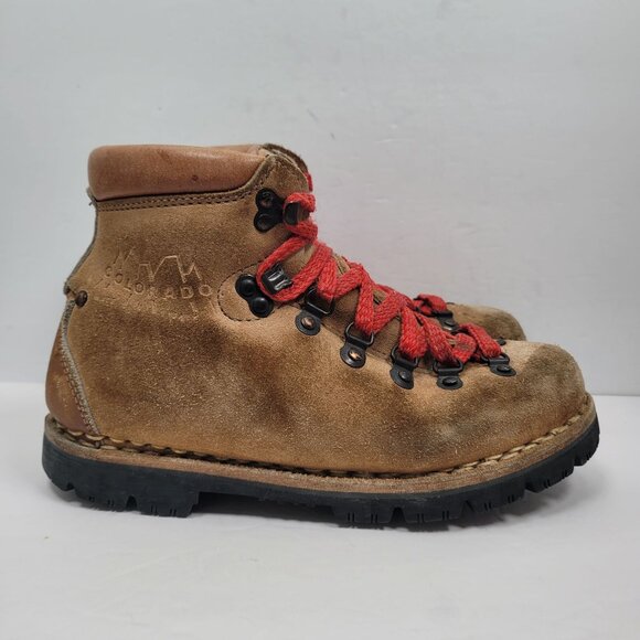 Kinney Colorado Men's Brown Hiking Boots 37743 US Size 6 Made In Italy - Picture 1 of 8